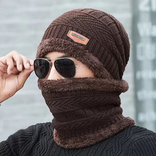 Premium Knitted Beanie Cap, Neck Gaiter And Touchscreen Gloves Combo Pack