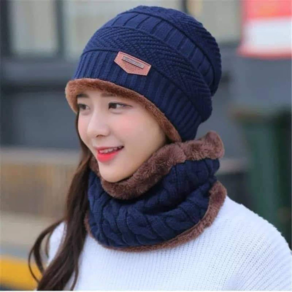 Wool Cap With Neck Warmer